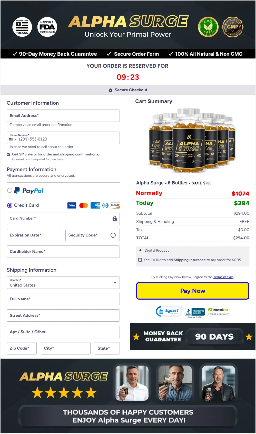 alphasurge alphasurge-secure-checkout-page